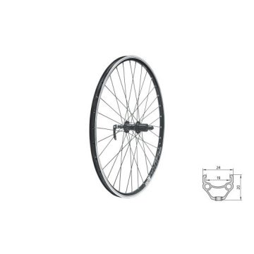 Kellys Draft V-brake R 28/29" fűzött hátsó kerék