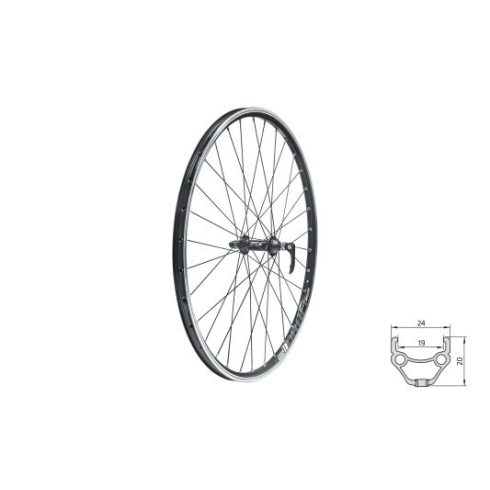 Kellys Draft V-brake F 26" fűzött kerékpár első kerék