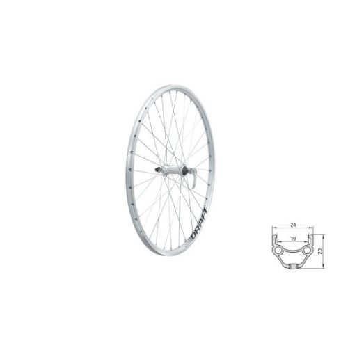 Kellys Draft V-brake F 26" fűzött kerékpár első kerék